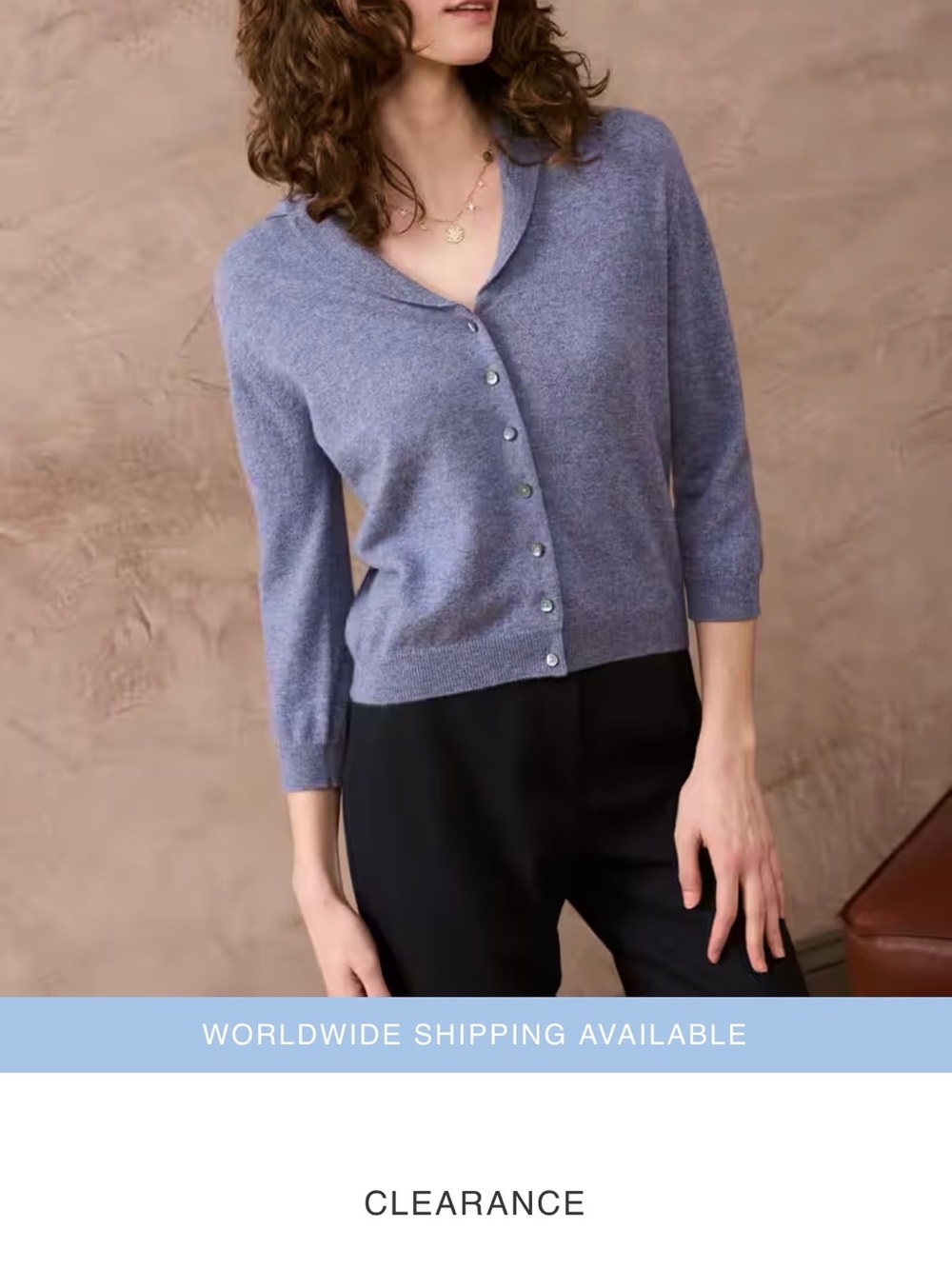 Brora cashmere Plum Button-Front Cardigan - Picture 2 of 6